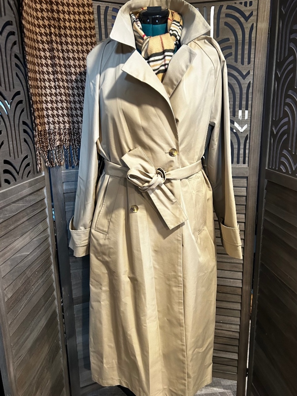 NWTO GAP Long Trench Coat Belted Khaki Beige XL Classic